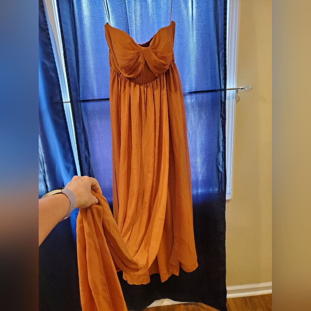 Terracotta bridesmaid dress